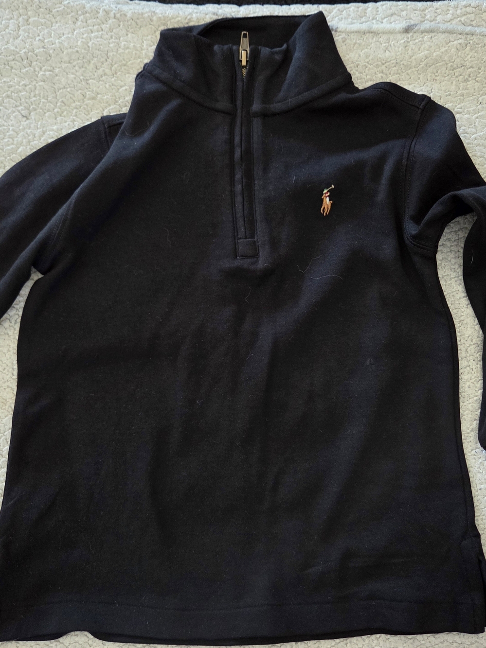 Polo by Ralph Lauren Men's Black Quarter-Zip Sweatshirt